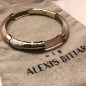 Alexis bittar marble and gold bracelet